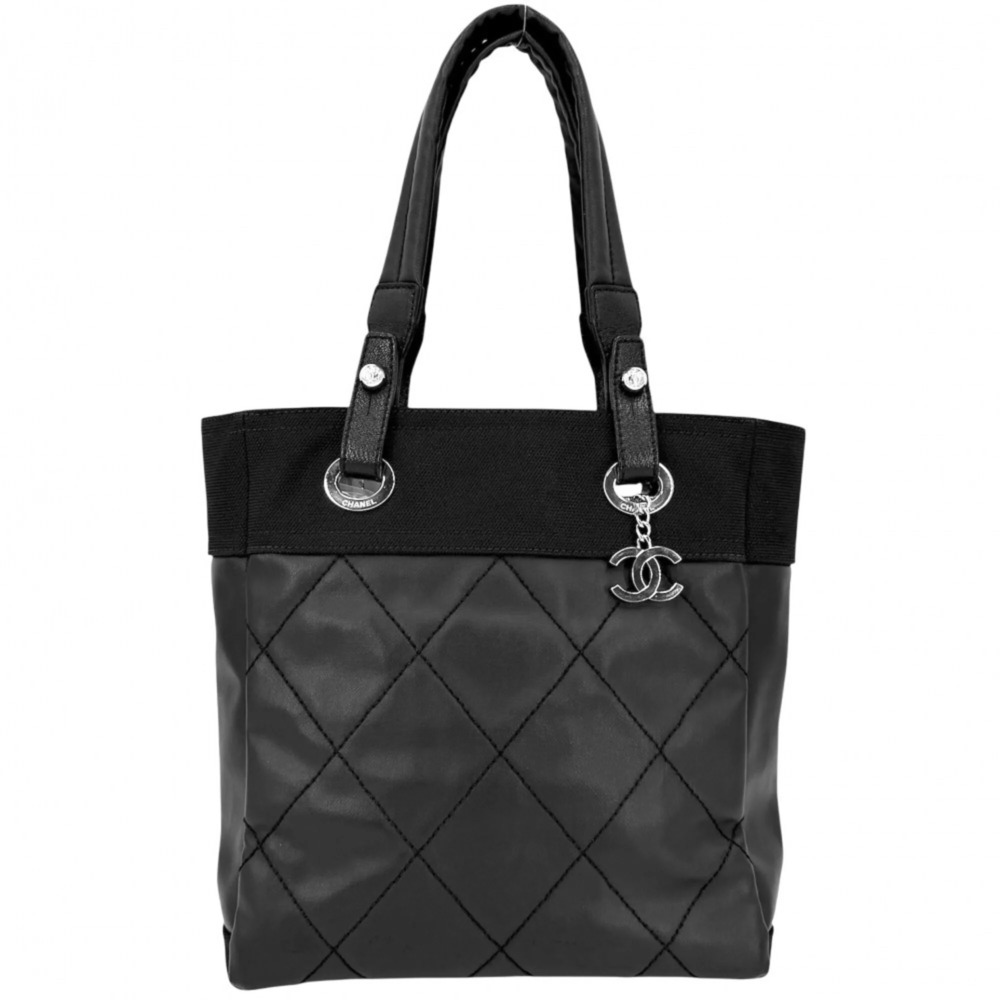 Chanel Paris Biarritz Tote PM handbag for women, featuring the Coco Mark, coa...
